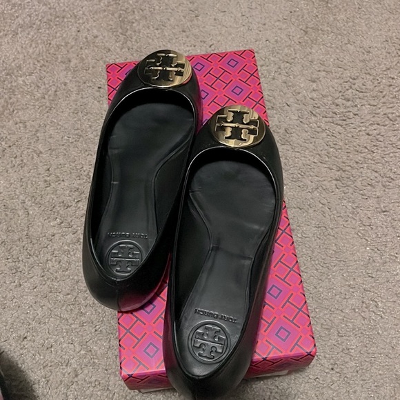 Tory Burch black/gold  Reva Ballet Mestico - Picture 2 of 5